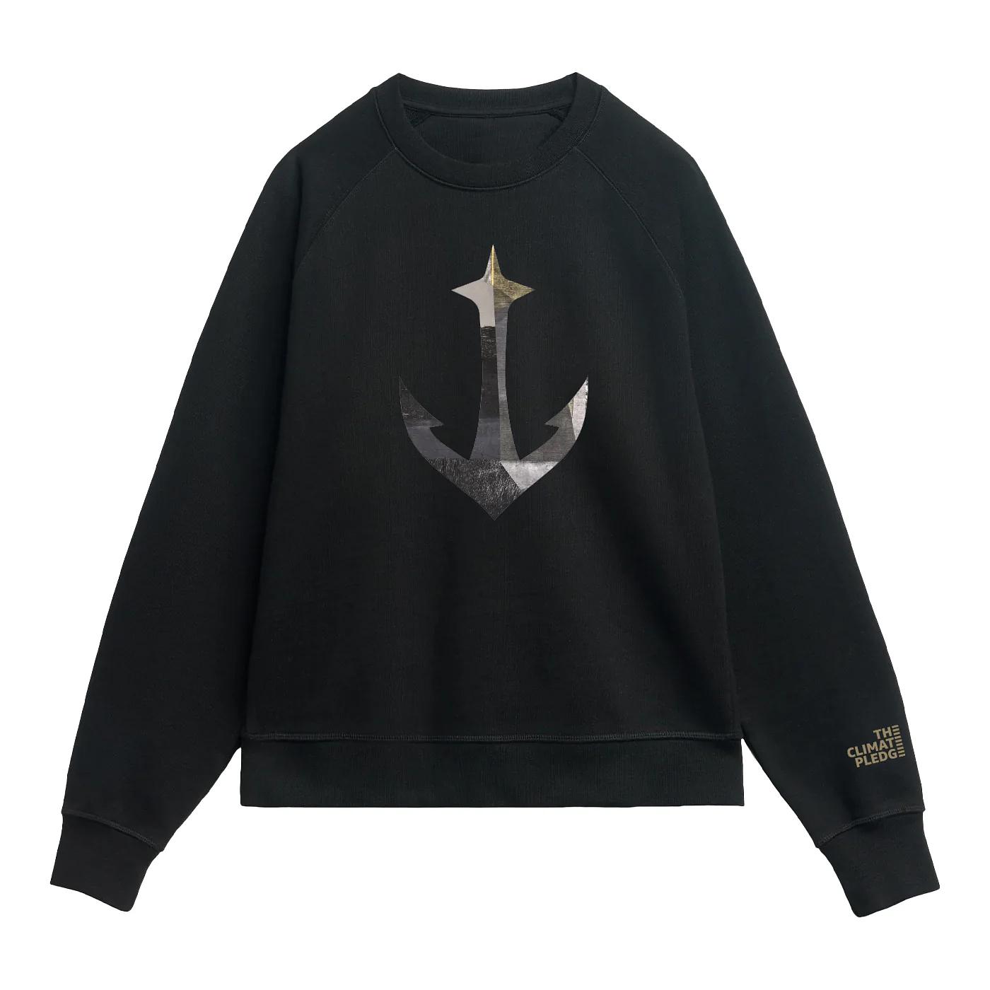 Black Anchor Crewneck for the Seattle Kraken/The Climate Pledge
