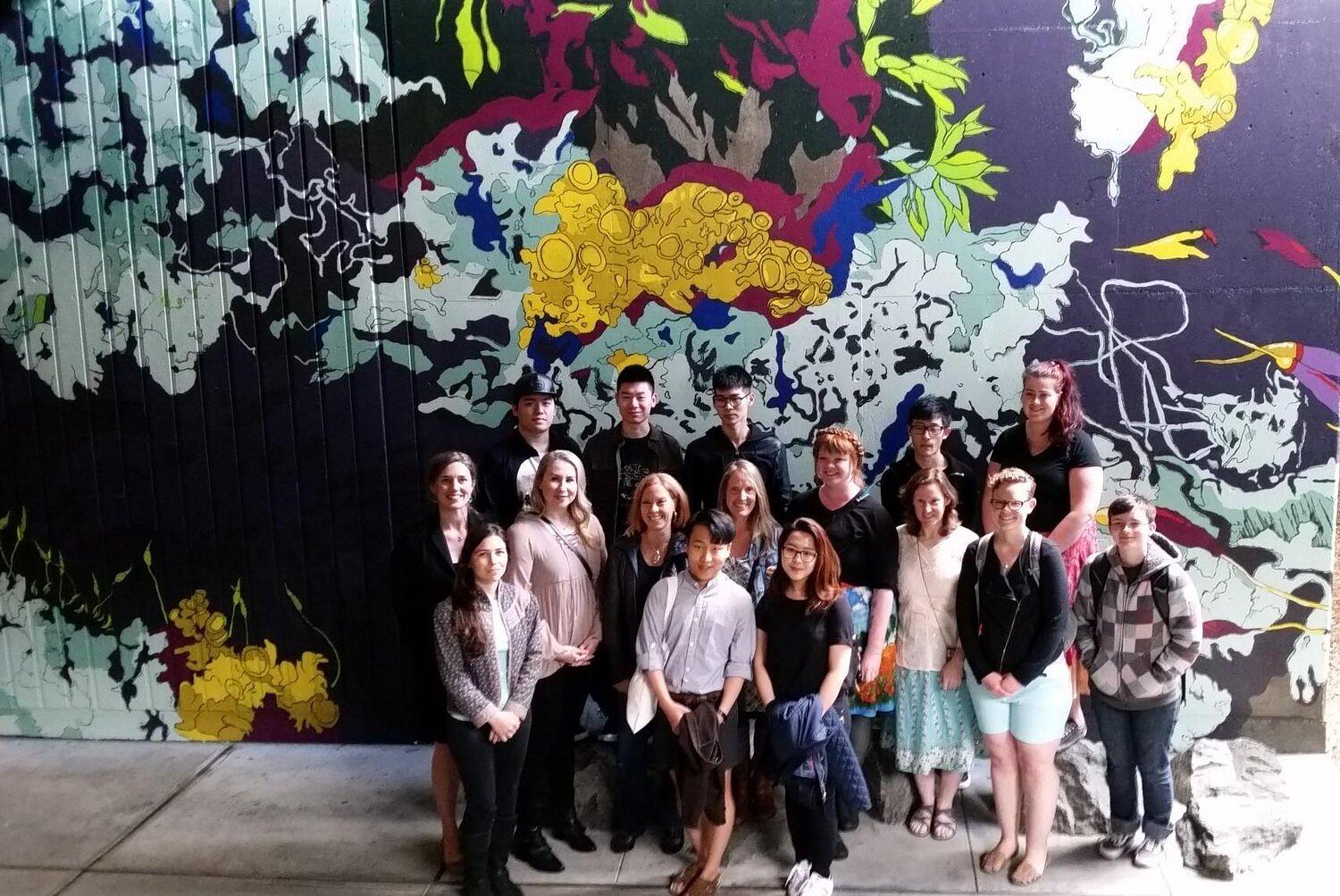 2016 Campus Mural "Cryptogams" by Angela Mele