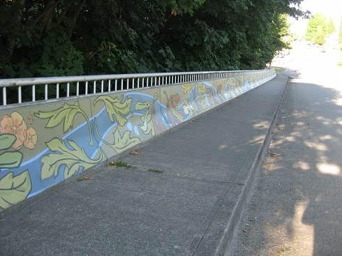43rd Street Bridge Mural in Tacoma, WA designed and co-led by Chris Sharp