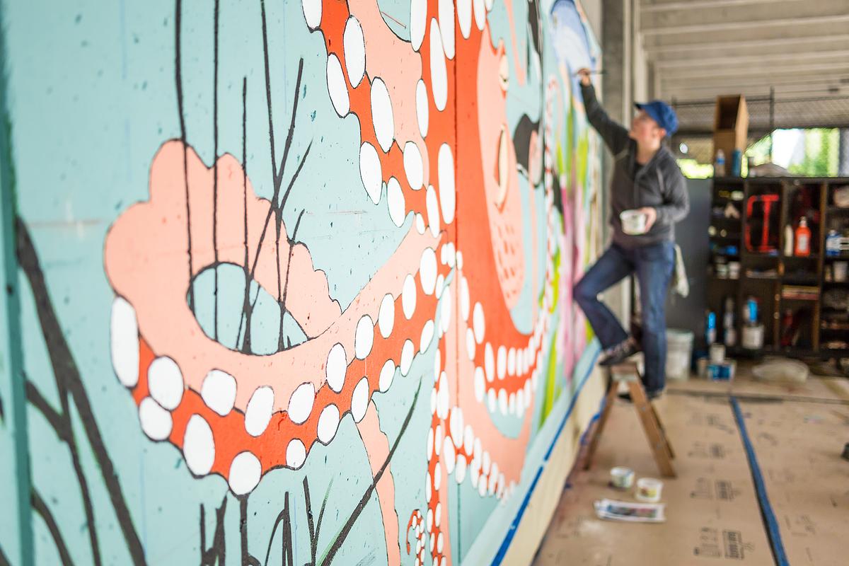 2015 class mural - design by Justin Gibbens