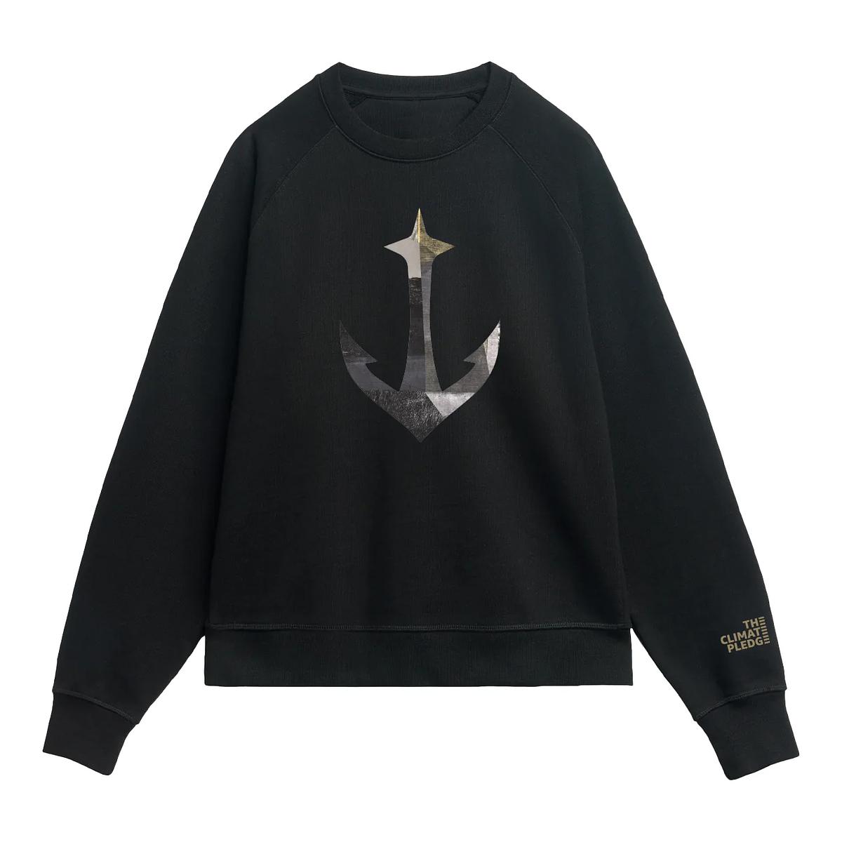 Black Anchor Crewneck for the Seattle Kraken/The Climate Pledge